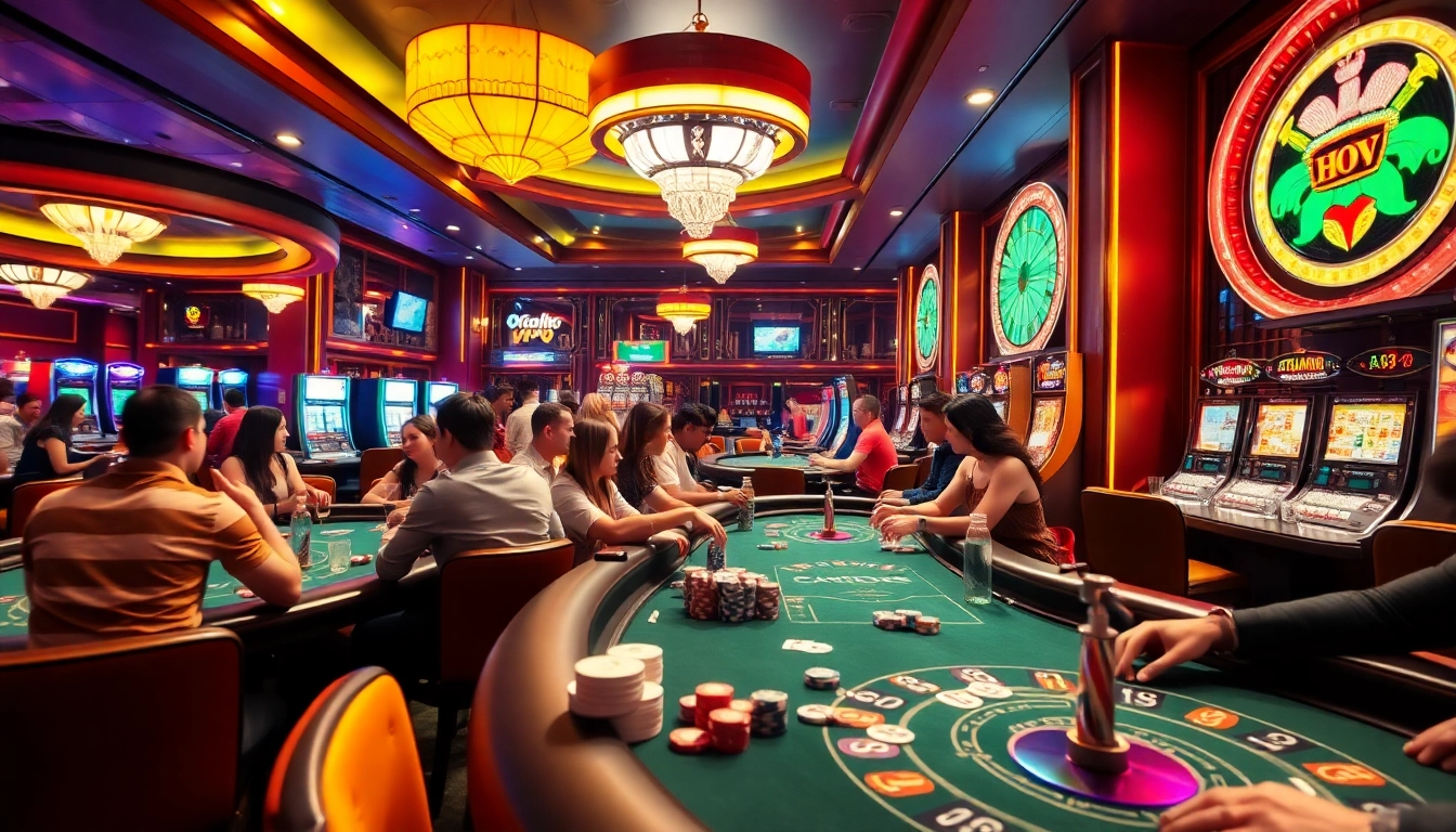 Vivid scene of players engaged in poker at a casino, showcasing the excitement of betting at https://go8.food/.