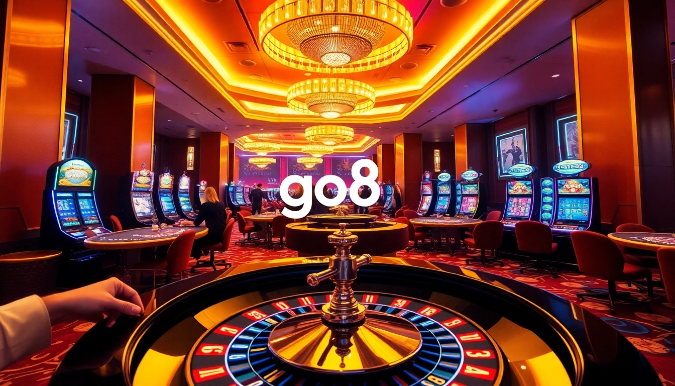 Exciting casino gaming scene featuring the innovative go8 company technology in action.