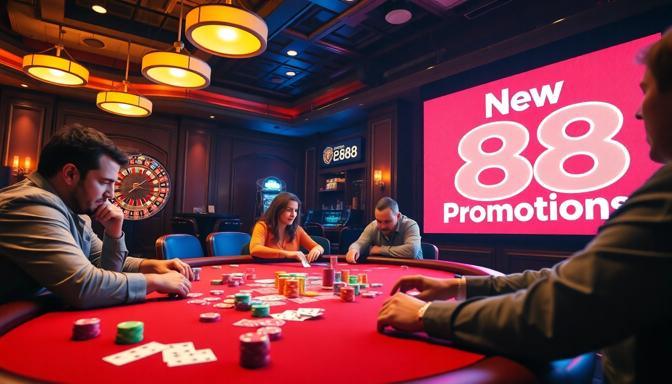 Experience the thrill of winning at New 88 Casino with vibrant poker action and colorful chips.