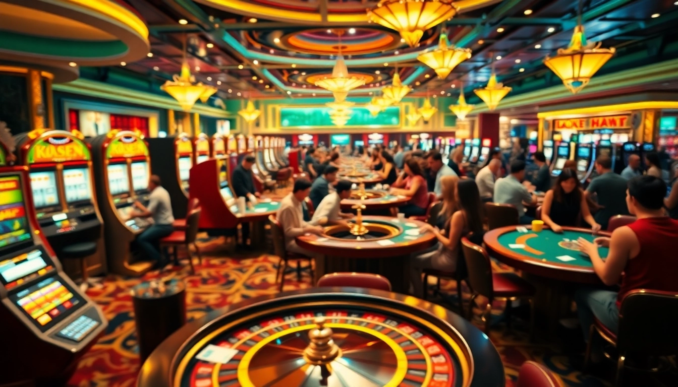Immerse in the excitement of gambling at kkwin’s vibrant casino, featuring dazzling slot machines and lively poker tables.